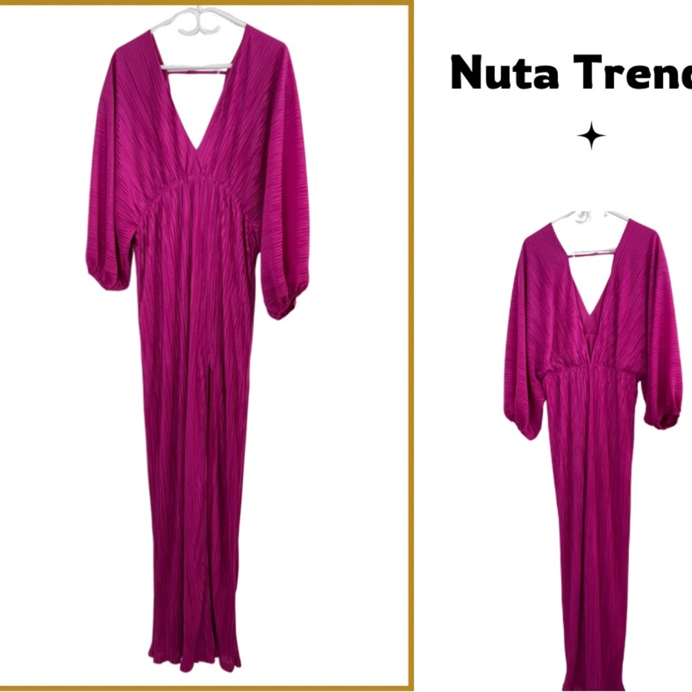 Vibrant Pink V-Neck Jumpsuit